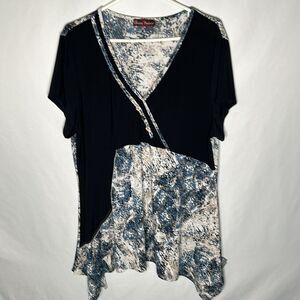 Marie Claire blue desing shirt